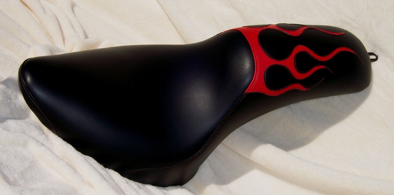 Gunfighter Seat Red Flame Inlay