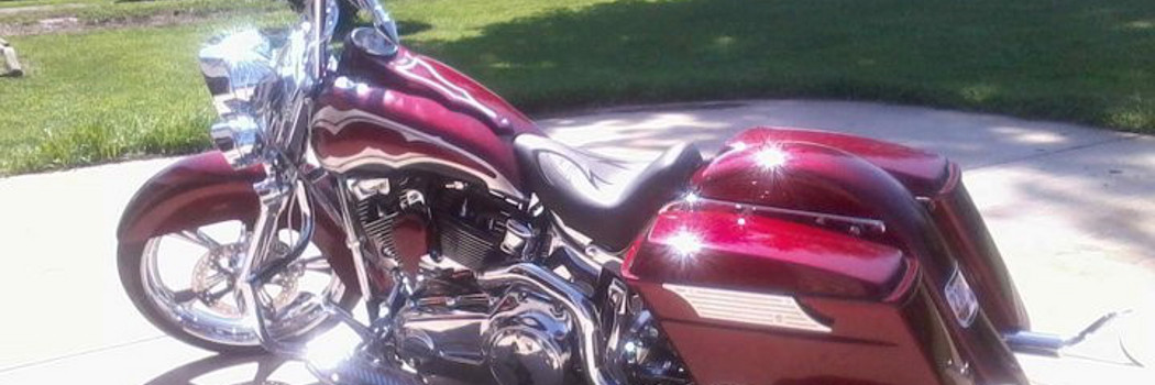 Awesome Bagger With Custom Motorcycle Seat